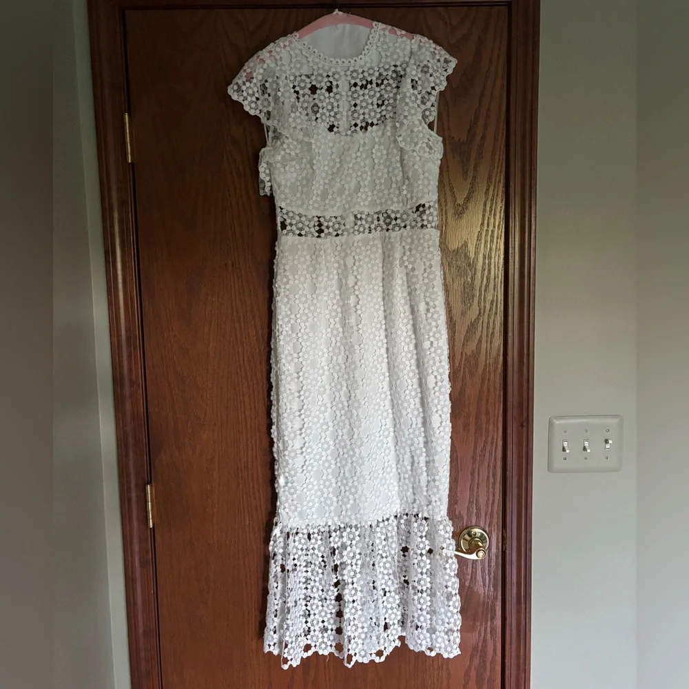 Petal & Pup White Lace Midi Dress - Picture 2 of 7